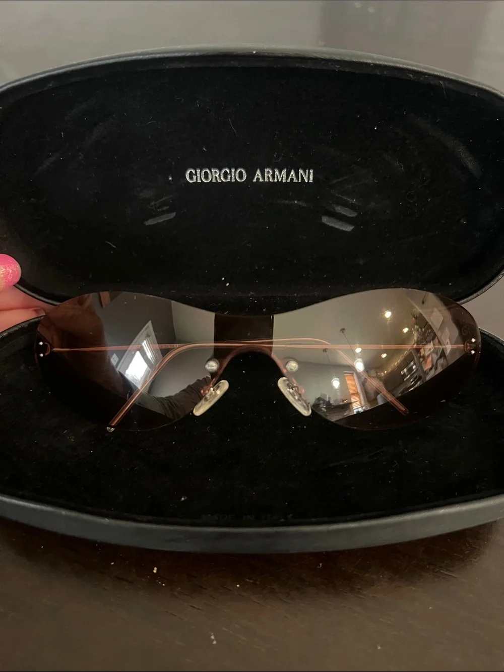 Giorgio Armani sleek shield